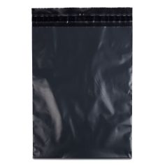 Кур'єрські поліетиленові пакети ЧОРНІ 240х320 мм + 40 мм (клапан) (1000 шт. в уп.)