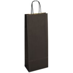 Пакет 15x08x40 черный под бутылку для вина