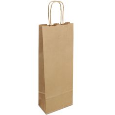Пакет 15x08x40 коричневый под бутылку для вина