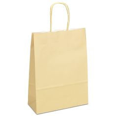 Крафт-пакет 18х08х25 бежевий з крученими ручками