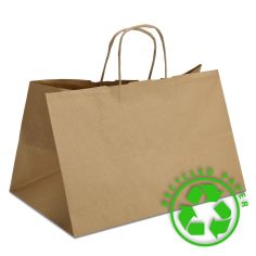 Бумажный пакет 30x18x18 с витыми ручками "на вынос"