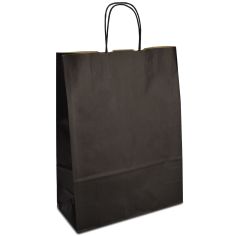 Крафт-пакет 32х13х42,5 чорний з крученими ручками