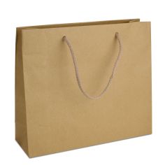 Паперовий пакет 30х12х26 коричневий з ручками