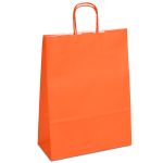 Крафт-пакет 32х13х42,5 оранжевий з крученими ручками
