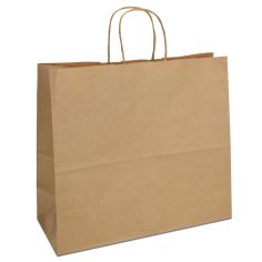 Крафт пакет 32х13х28 коричневый с витыми ручками