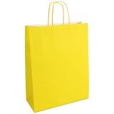 Крафт-пакет 32х13х42,5 жовтий з крученими ручками