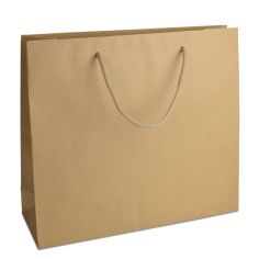 Паперовий пакет 42х13х37 коричневий з ручками