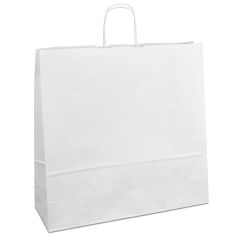 Крафт-пакет 44х14х42,5 білий з крученими ручками