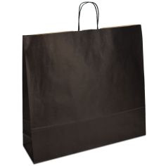 Крафт-пакет 54х14х50 чорний з крученими ручками