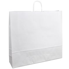 Крафт-пакет 54х14х50 білий з крученими ручками