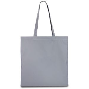 Еко-сумка сіра світловідбивна з плащової тканини (38х40 см)  - Фото - 1