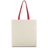 Эко-сумка из хлопка с красными ручками (38х40 см) 