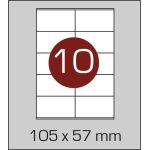 Етикетки самоклеючі (105 х 57 мм) - 10 шт. на  А4, 100 аркушів в  картонній упаковці