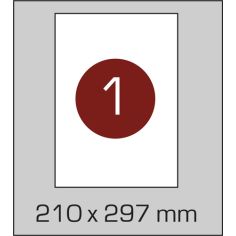 Самоклеящаяся бумага А4 (210 х 297 мм), 100 листов в картонной упаковке