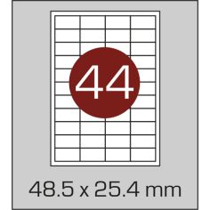 Етикетки самоклеючі (48,5 х 25,4 мм) - 44 шт. на А4, 100 аркушів в картонній упаковці
