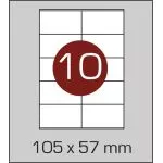 Этикетки самоклеящиеся (105 х 57 мм) - 10 шт. на  А4, 100 листов в  картонной упаковке
