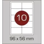 Этикетки самоклеящиеся (96 х 56 мм) c закругленными углами - 10 шт. на  А4, 100 листов в картонной упаковке